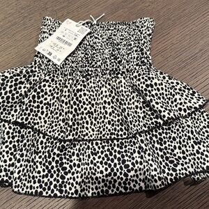 NWT Zara kids black and white spotted skirt in perfect condition, never worn